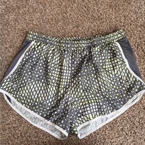 Under Armour Geometric Gray and Yellow Athletic Shorts